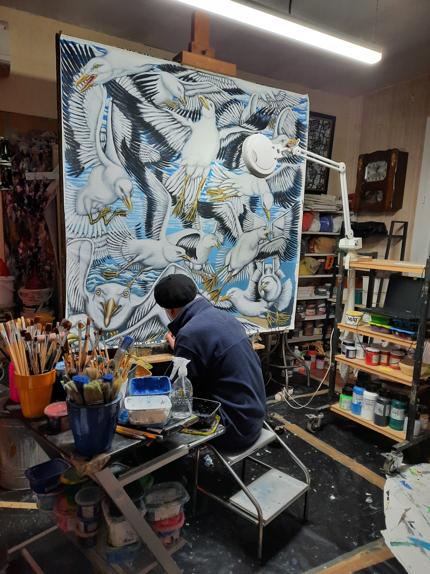 Pierre Prèneron dans son atelier